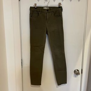 Madewell olive high riser skinny jean size 26